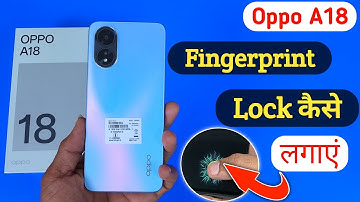 Oppo a18 fingerprint screen lock | fingerprint lock setting in Oppo a18 | Oppo a18 fingerprint
