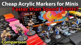 Cheap Acrylic Markers for Miniature Painting Comparison with Speed Paints Wealth