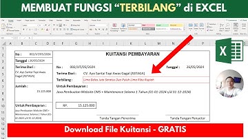 Membuat Fungsi Terbilang di Excel | Mudah & Cepat (Contoh Kuitansi Pembayaran)