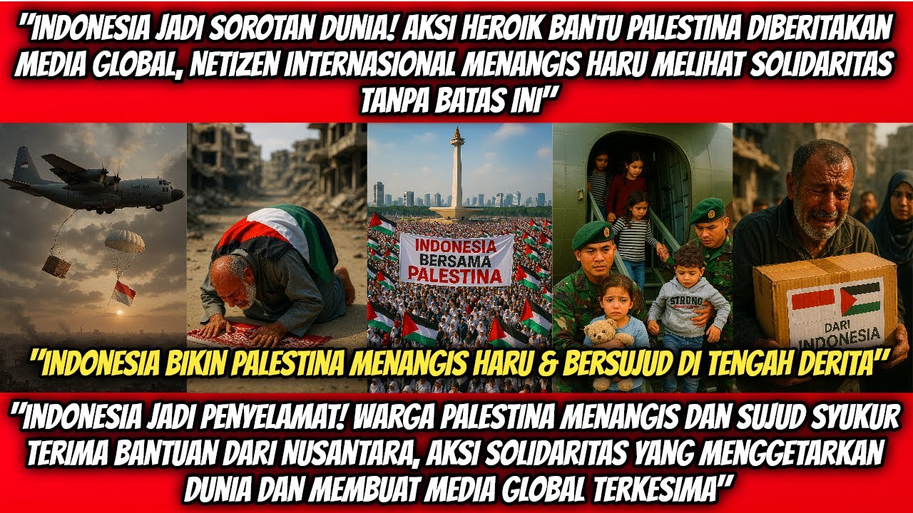 "Indonesia Jadi Sorotan Dunia! Aksi Heroik Bantu Palestina Bikin Netizen Global Menangis Haru"