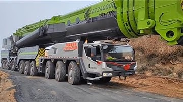 Choáng Ngợp Cần Cẩu Siêu To Khổng Lồ Lắp Quạt Điện Gió Khổng Lồ