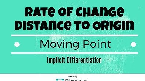 Find The Rate Of Change Of The Distance From the Origin and a Moving Point