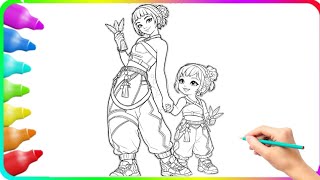 How to Draw & Color Zoey and Chibi Zoey! 🎨 K-Pop Demon Hunters Coloring Book