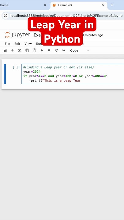 Leap Year in Python🐍#pythontutorial #coding #programming #learnpython ...