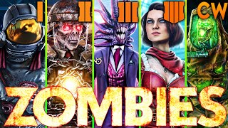 ALL 34 ZOMBIES MAIN EASTER EGGS SPEEDRUN!⭐DAY 2⭐Call of Duty: Waw/BO1/2/3/4/CW Black Ops 6 Challenge