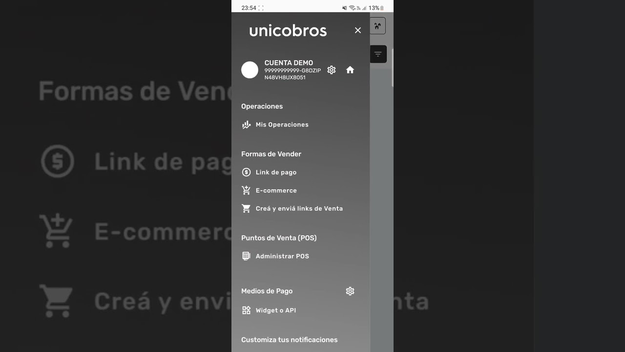Unicobros Merchant Android v0.0.1 User Guide Example!