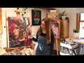 The most challenging oil painting I’ve done | Portrait painting process ✿ Art Studio Vlog 106