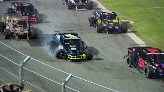 BOWMAN GRAY MODIFIEDS - SLATE MYERS WINS 100 LAPPER - 7-11-26