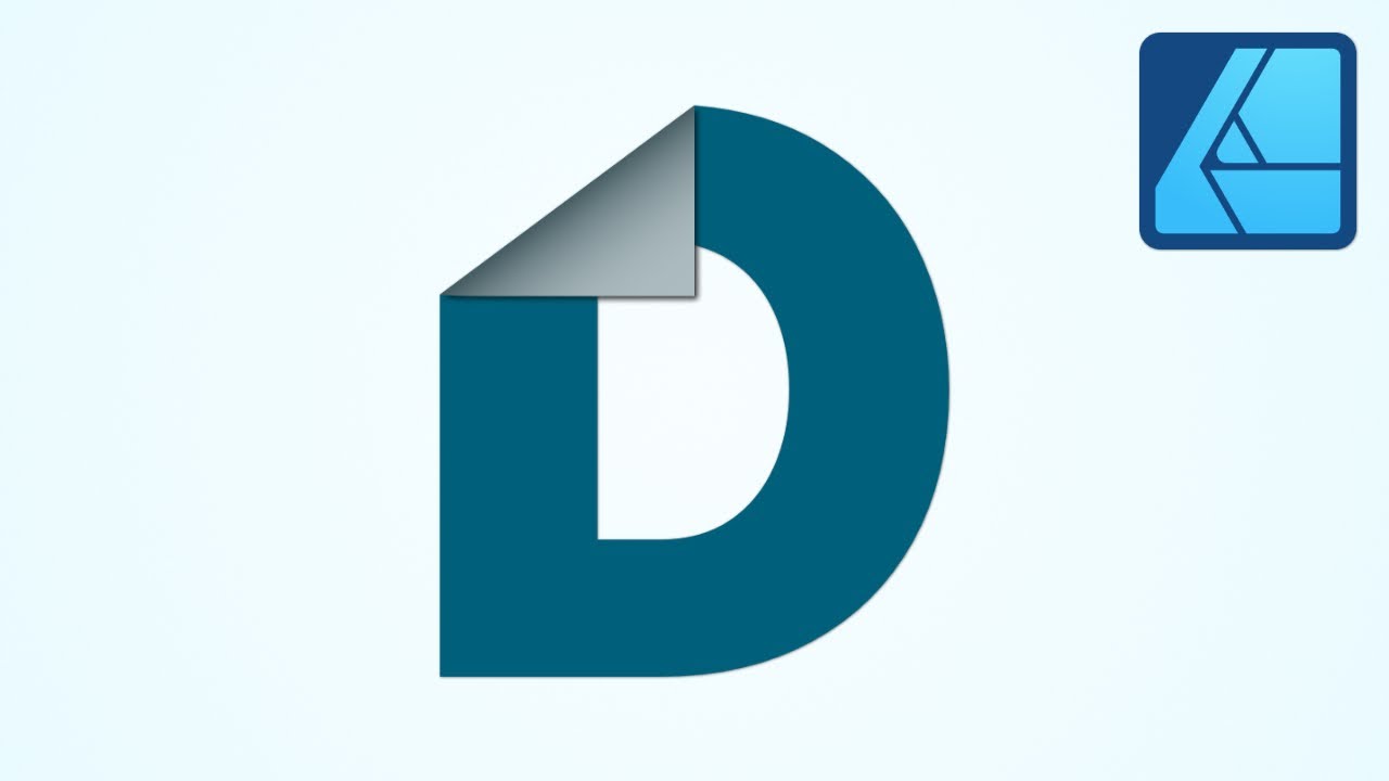 How to Create a Pulled Letter Logo in Affinity Designer - YouTube