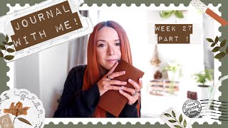 JOURNAL WITH ME | Decorating my traveler’s notebook daily spreads | Daily journal | Week 27 - Part 1