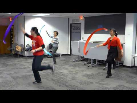 中国彩带舞 示范 Ribbon dance demo