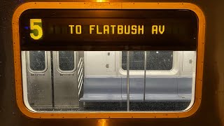 On board a Flatbush Ave bound R142 5 train from Wakefield-241st St to Brooklyn College-Flatbush Av
