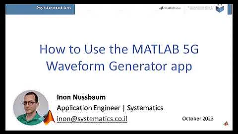 How to Use the MATLAB 5G Waveform Generator
