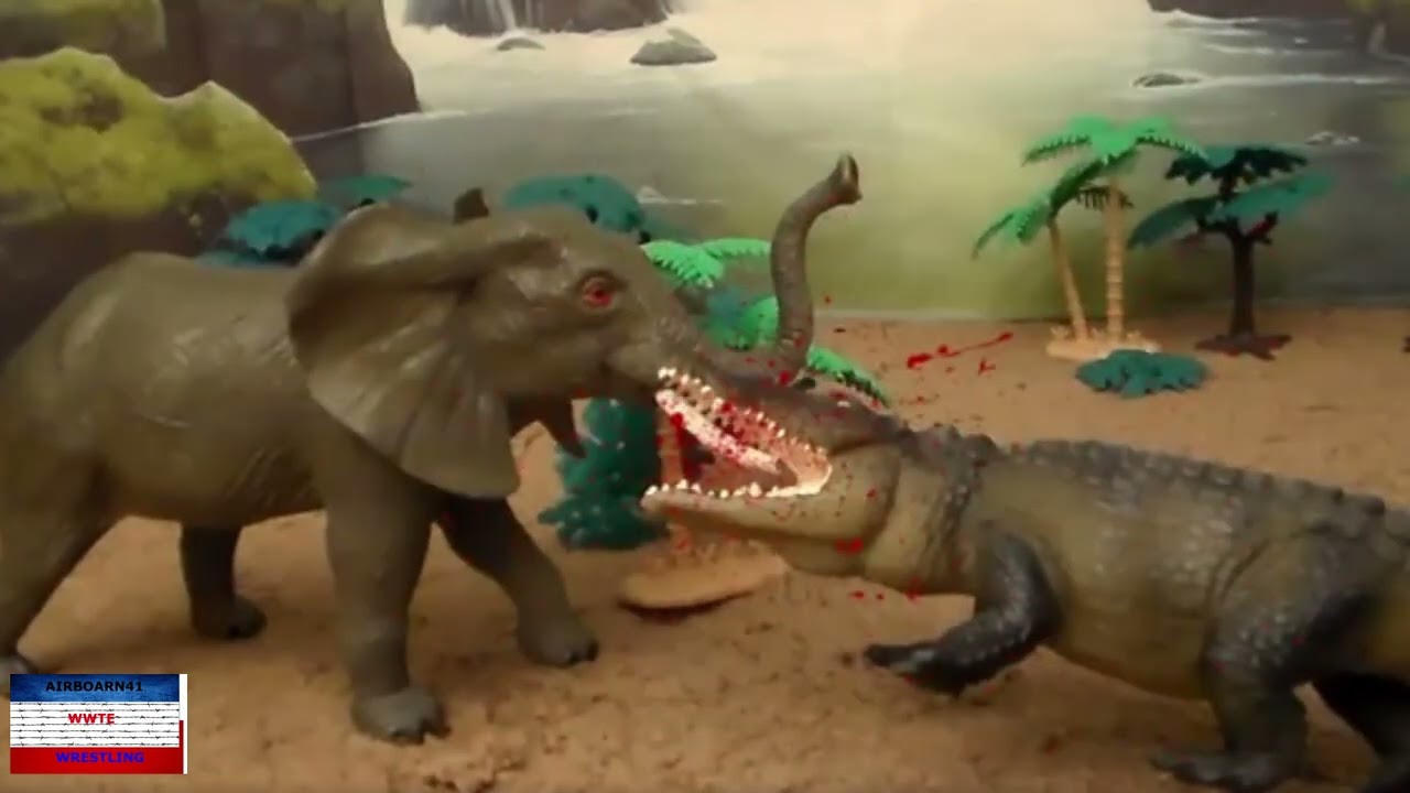 Подборка анимаций в технике покадровой анимации: драки динозавров! Стегоризавр, карнотавр, крокод...