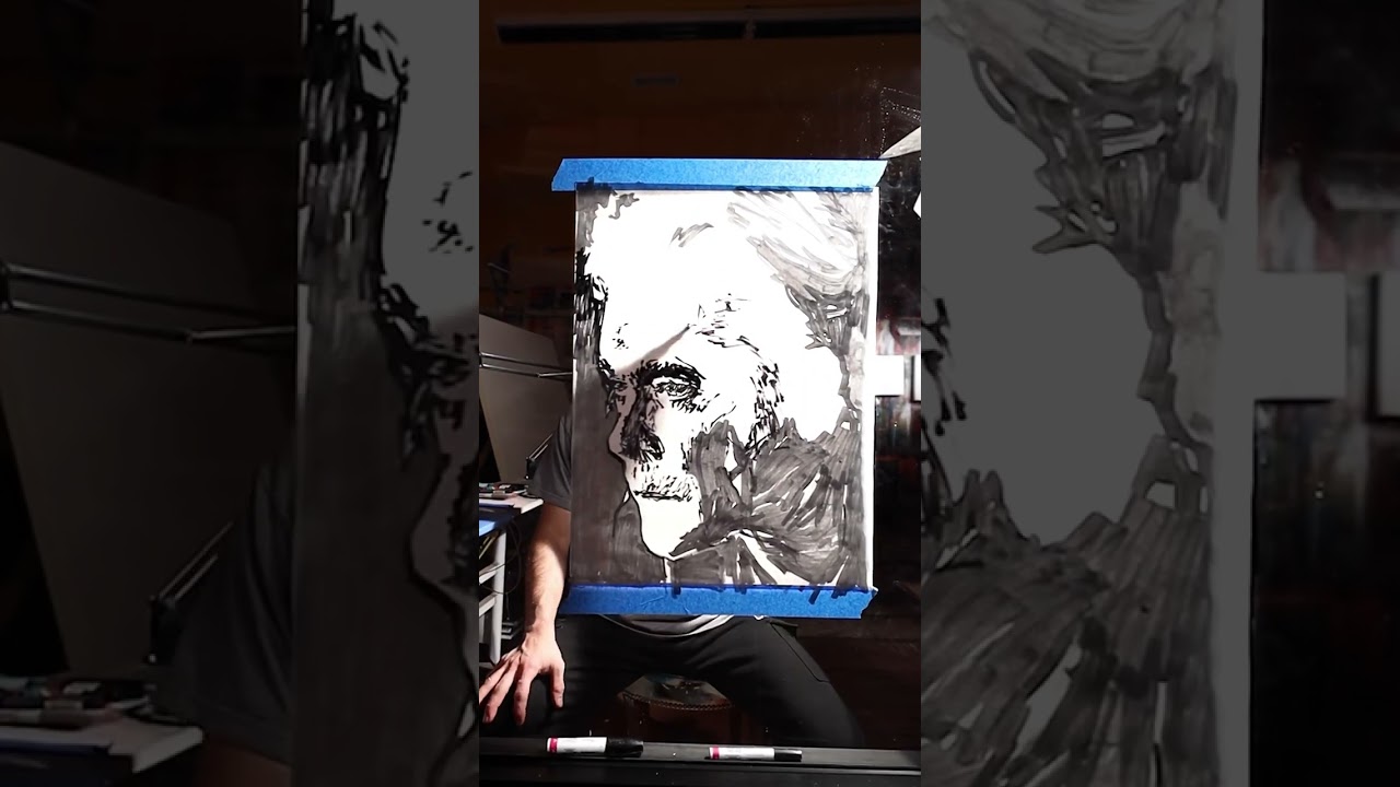 Portrait of Ray Liotta with Sharpie.         