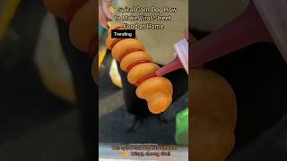 🌭 Spiral Corn Dog | How to Make Viral Street Food at Home