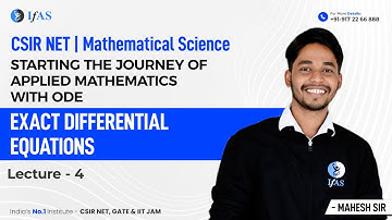 How To Solve Exact Differential Equations For CSIR NET Mathematics