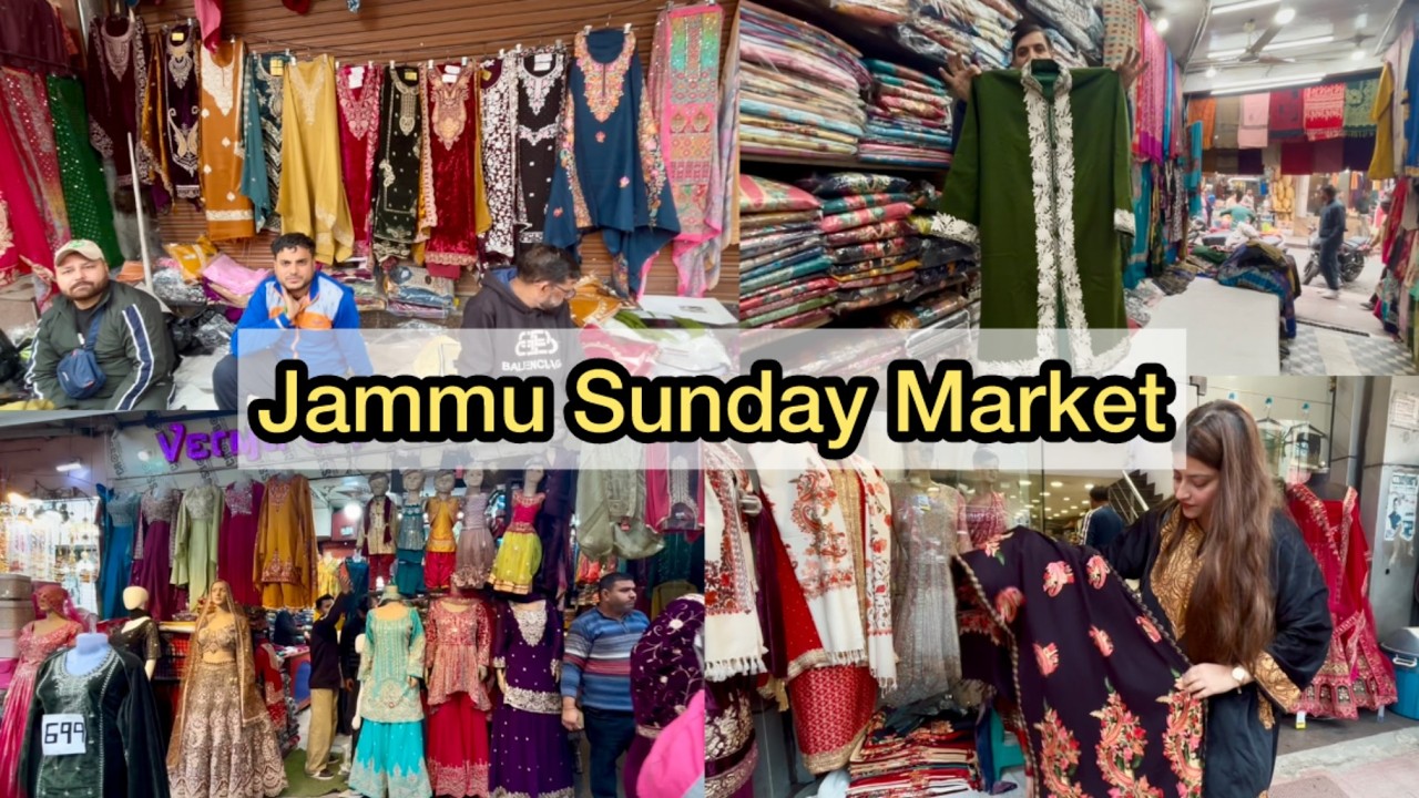 Kashmiri suits sirf ₹300 main||sozni&tilla suits itna sasta||Jammu sunday market vlog part 2🫣