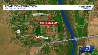 Traffic changes along Isleta Blvd in Albuquerque