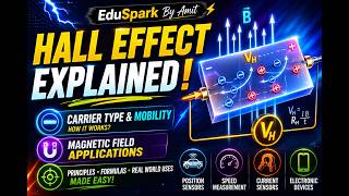 Hall Effect Explained in English | Carrier Type, Mobility, Hall Coefficient & Applications |