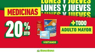 20% dto en medicinas + todo adulto mayor