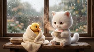 Heartwarming Cute Cats: Kitten and Duckling in the Rain #cryingcat  #貓咪 screenshot 3