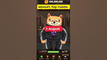 Memefi Tap Combo 1 Million Coin Claim 1 August/  Memefi new update / Memefi Withdraw #crypto #mining