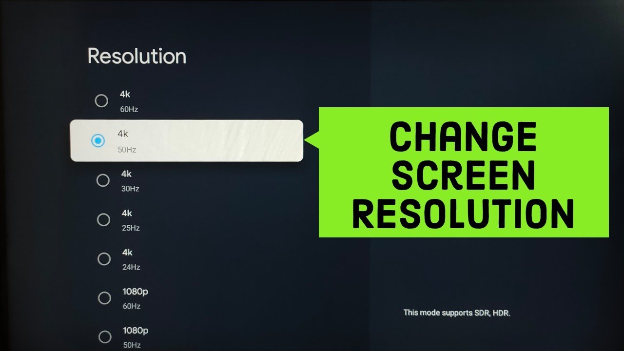NOKIA Google TV : How to Change Screen Resolution HD, FULL HD, 4K, 8K ...