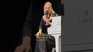 Adele chatting to audience | May 18, 2024