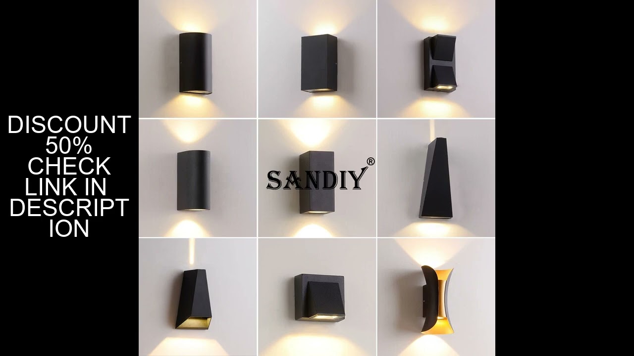 SANDIY Outdoor LED Garden Wall Lamp Up Down Light for House Decor Exterior Patio Porch Garage Gate B