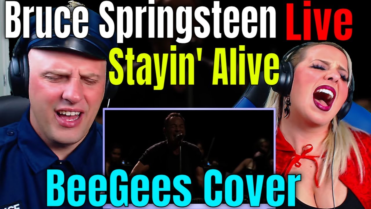 Реакция на Брюса Спрингстина — «Stayin' Alive» Bee Gee's (Брисбен, 26 февраля 2014 г.) вживую | W...