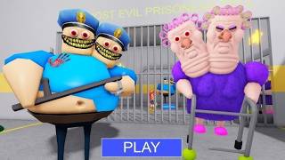 Scary Prison Escape! 😱👮♂️ Monster Guards vs. Crazy Granny Twins | #roblox Escape