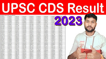 UPSC CDS /  Result 2023 / UPSC Combined Defence Service CDS II Examination 2023 Result