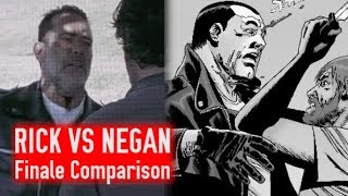 Rick Vs Negan Finale Comparison - Tv Show Vs Comic Book The Walking Dead Season 8