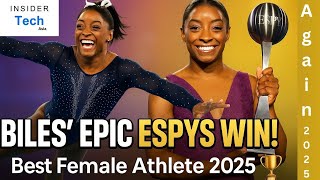 Simone Biles Best Female Athlete at 2025 ESPYs