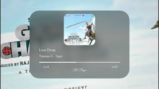Love BGM | Love Dhop Sitar Version | Game Changer OST | Thaman S |