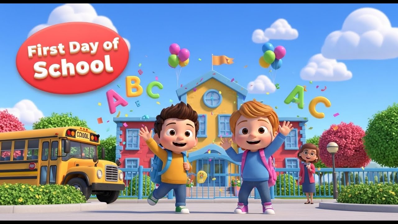 First Day of School Song for Kids | Fun Learning Nursery Rhyme ...