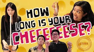 The Say Chiizu Challenge: How long can you stretch your cheese?
Its an Internet fad that has had people putting their stretching abilities to the ultimate test. The Stirr team headed to Say Chiizu at 313@Somerset where we had a Hokkaido Cheese Toast Stretch competition - guys versus girls!
Subscribe to Stirr on YouTube ► http://str.sg/StirrYouTube
Follow Stirr on:
Facebook ► http://facebook.com/stirrsg/
Instagram ► http://instagram.com/instirrgram
YouTube ► http://str.sg/StirrYouTube
Website ► http://stirr.sg The Say Chiizu Challenge: How long can you stretch your cheese?
