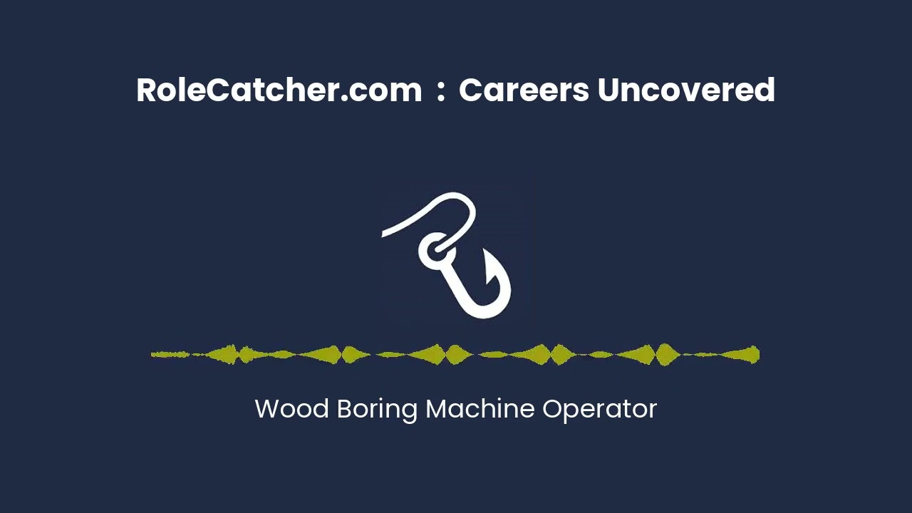 Wood Boring Machine Operator : Careers Uncovered