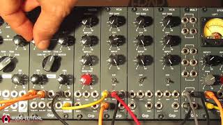 Grp Voltage Controlled Amplifier Euro Rack
Grp Synthesizer Voltage Controlled Amplifier in Euro Rack Format. On this video: changing linear & exponential response, audio rate AM, initial gain. Grp Voltage Controlled Amplifier Euro Rack
