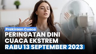 PERINGATAN DINI Cuaca Ekstrem Jabodetabek Rabu 13 September 2023, Jakarta Bogor Waspada