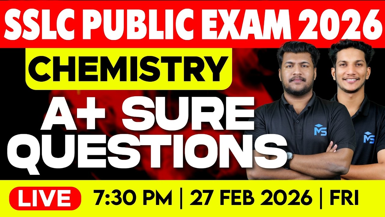SSLC Public Exam 2026 | Chemistry Sure A+ Questions | LIVE | MS SOLUTIONS