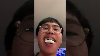 My Dad Was Sneezing While I Was Recording Myself Eating Marshmallow. Funny