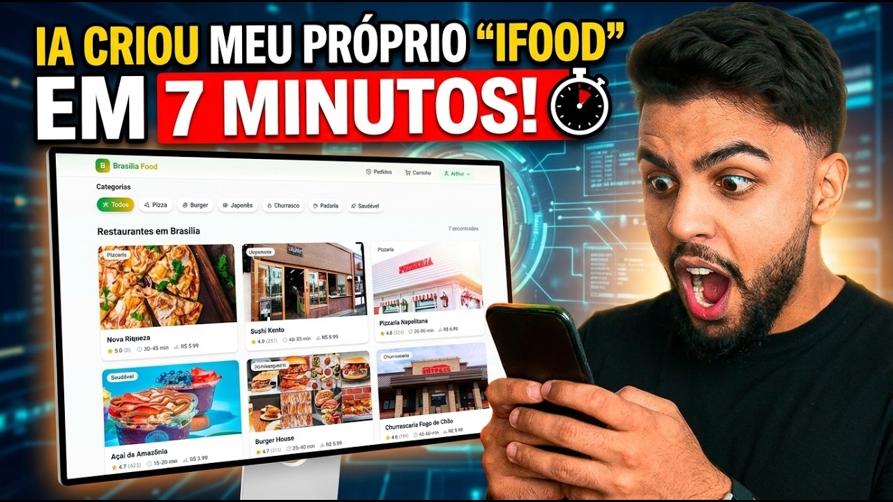 🚀 NOVA IA Criou Meu Próprio “iFood” em 7 Minutos (Agora Posso Ganhar por Cada Pedido)