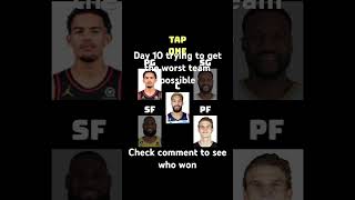 Trying to get the worst team possible day 10 #shorts #basketball #NBA #sports #viral #filter #fyp