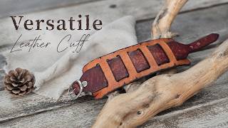 Versatile Leather Cuff Crafting Process | Cutting, Dyeing & Assembly | PDF Pattern
