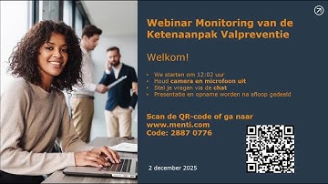 Webinar Monitoring van de Ketenaanpak Valpreventie - 2 december 2025