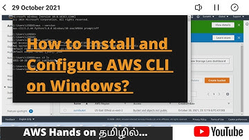 How to Install and Configure AWS-CLI on Windows |  Command Line Interface | தமிழில்...