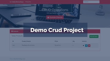 0. Demo CRUD Project (CRUD Operations in PHP and MySQL using PDO)