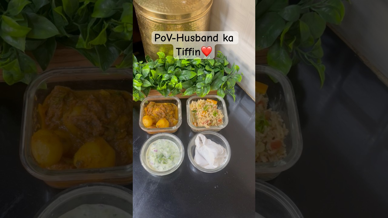Day48/100-Husband ka Tiffin❤️#tiffin #tiffinrecipe #lunch #lunchbox #foodvlog #food #shorts #recipe